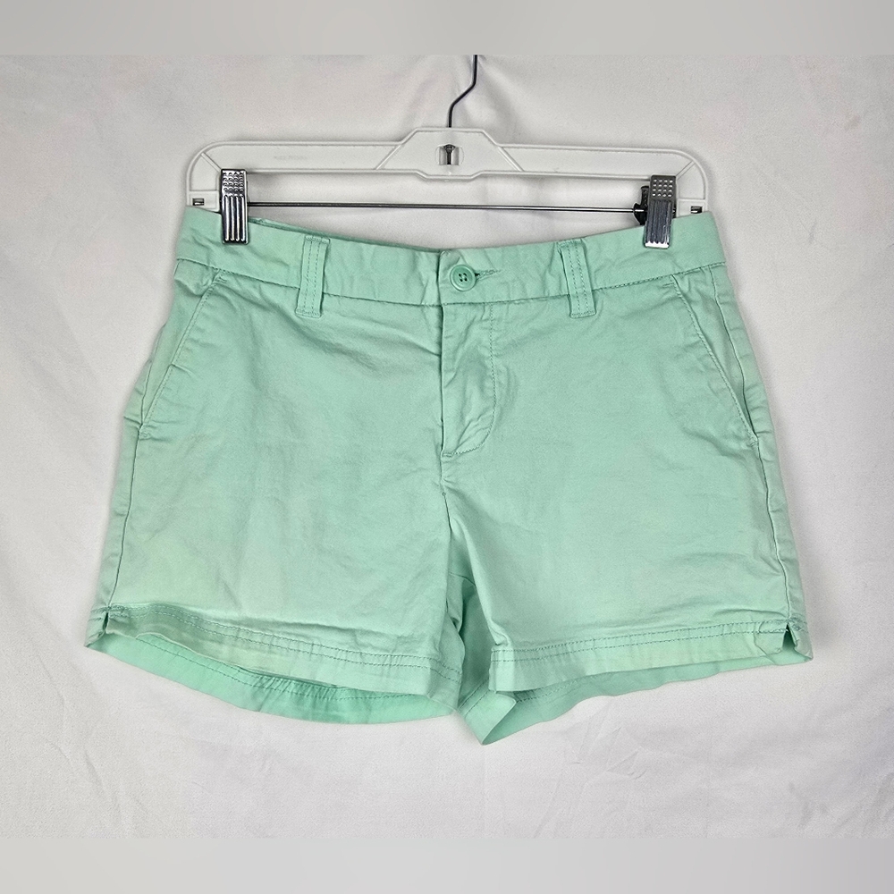 Magellan Outdoors Mint Green Chino Beachy Nautical Shorts sz 4